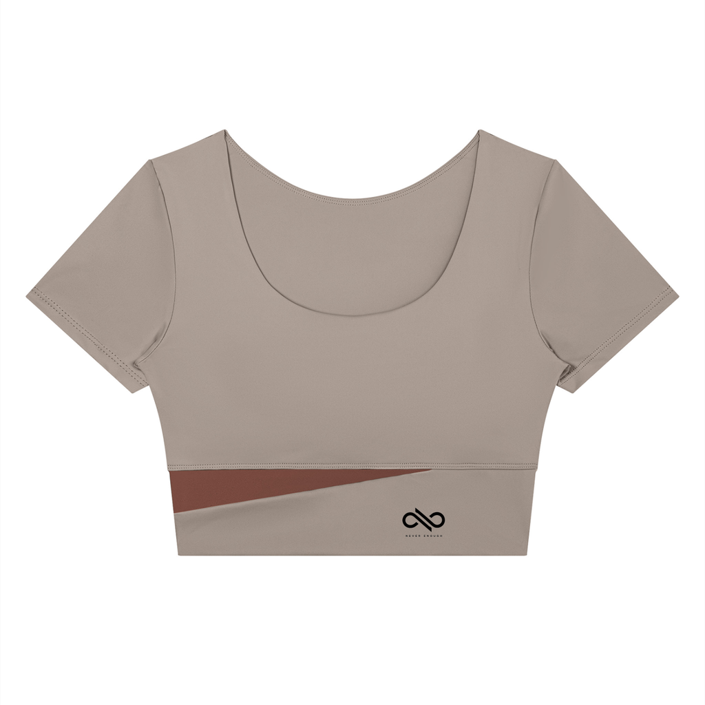 Women's Panelled Crop Yoga T-Shirt