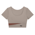 Women's Panelled Crop Yoga T-Shirt